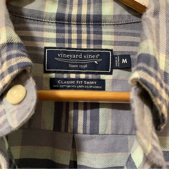 Vineyard Vines Plaid Twill Button Down Classic Fit Shirt - Picture 4 of 5